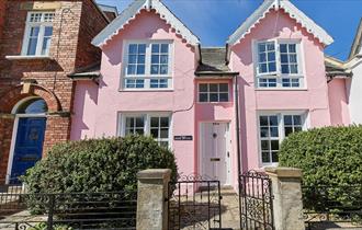 External front view of the Pink House