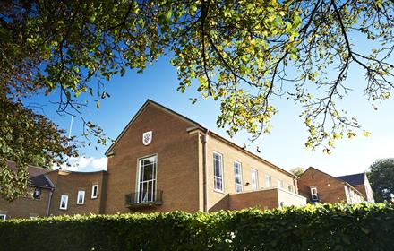 View of the exterior of Grey College