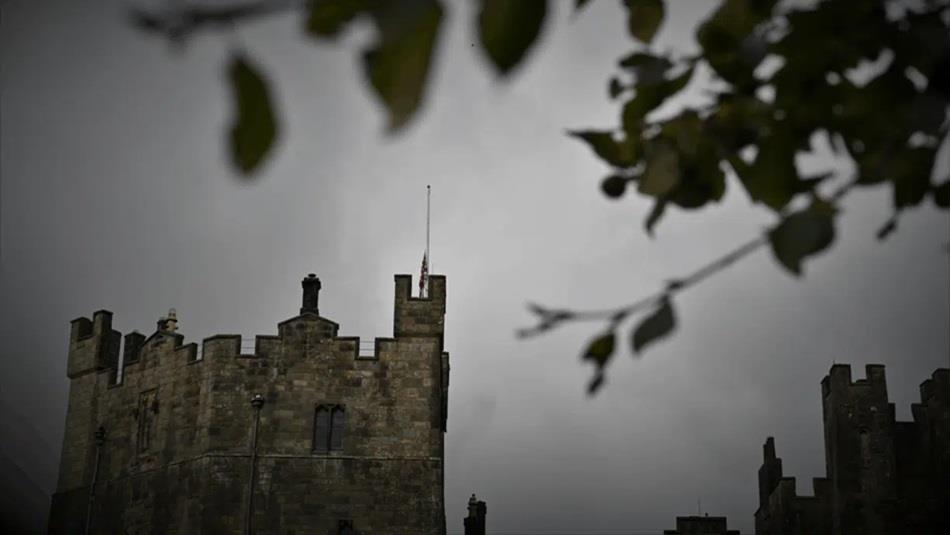 Spooky image of one of the Raby Castle towers Spooky image of one of the Raby Castle towers