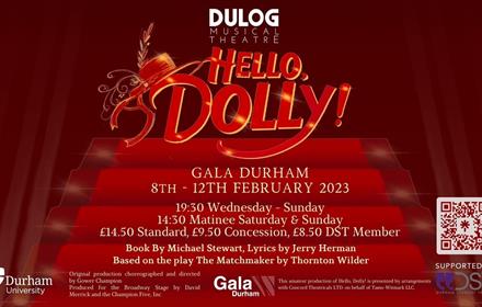 Poster for Hello Dolly with details of venue, dates and prices.