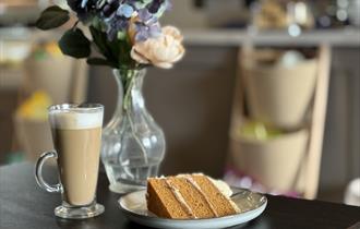 Coffee and cake at Ushaw Café
