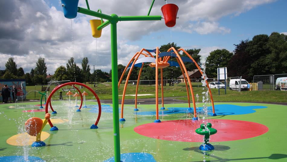 Play area at Chester-le-Street Riverside Park Splash Pad
