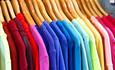 colourful clothes on hangers