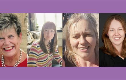 Portrait photos of Sue Snowdon, Marie Gardner, Anna Wood and Caroline James