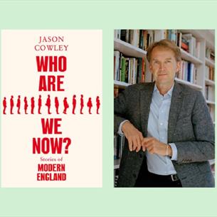 Image of Jason Cowley with Who are we Now book cover.