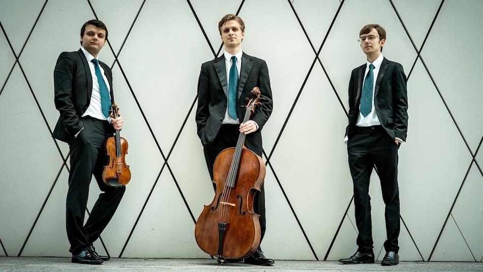 Image of 'Mithras Piano Trio' (playing Violin, Cello, Piano from left to right)