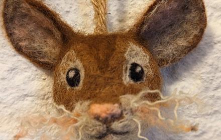 An example of an animal made by felting