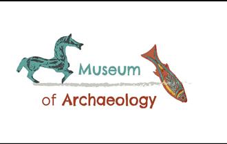 Image from the Museum of Archaeology, with finds on either side of the words Museum of Archaeology.