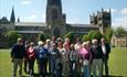 Group outside Durham Cathedral