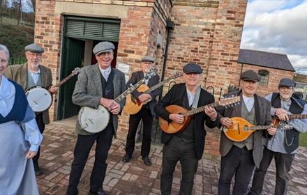 Image of a group of folk musicians at Beamish, The Living Museum of The North.