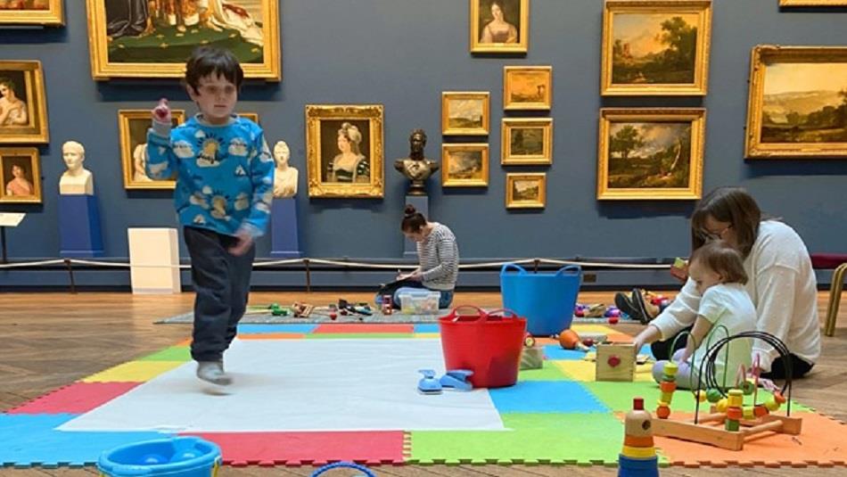 Children playing at The Bowes Museum