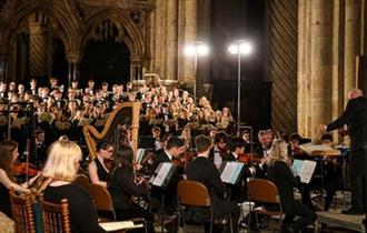 Orchestra performing at Durham Cathedral