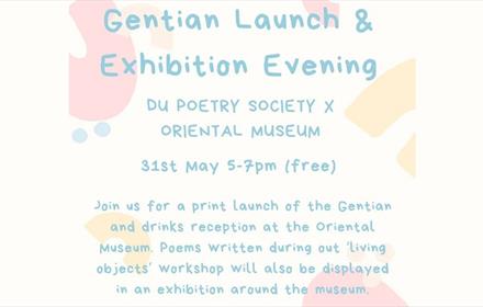 Gentian Launch & Exhibition Evening poster