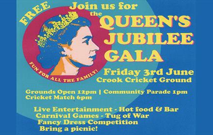 Queen's Jubilee Gala. Image Credit: Jack Drum Arts.
Image of the Queen wearing the crown.