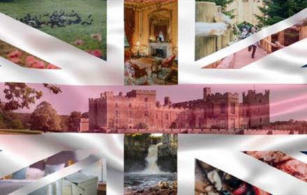 Raby Castle Jubilee Photo. Images of Raby Castle within The Union Jack.