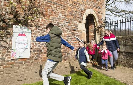 Children taking part in the Easter trail