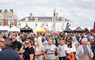 Crowds of people at Seaham Food Festival
