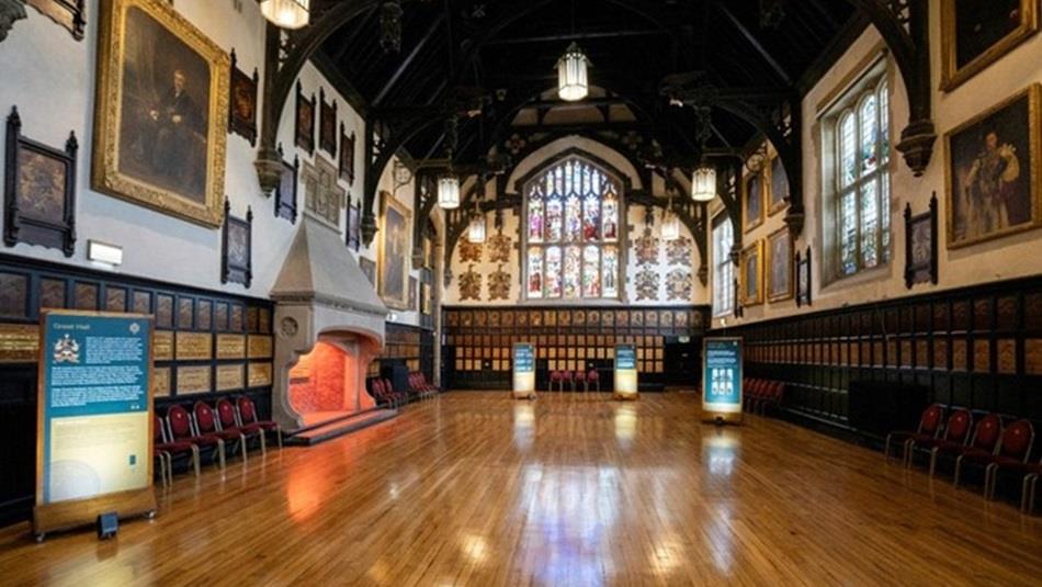 The Great Hall in Durham Town Hall The Great Hall in Durham Town Hall