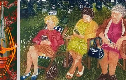 ‘Time & Place’ by Alison Diamond (Rogers). image of women sitting together.