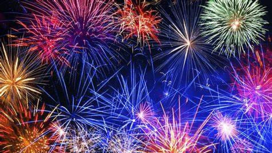 A firework display A firework display