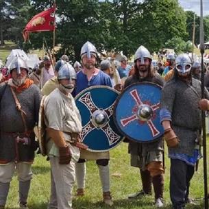 Group of men dressed as Vikings