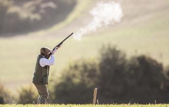 Image of someone clay pigeon shooting at South Causey Inn.