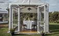 Beautiful Bubble Dining Pods at South Causey Inn set in a countryside location.