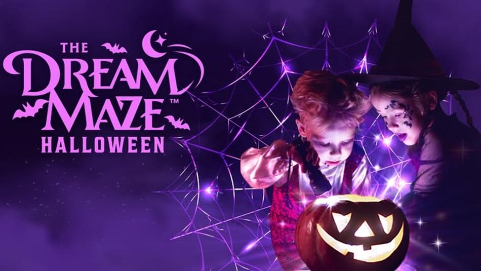 Two children, surrounded by cobwebs, shining a torch into a spooky pumpkin. Two children, surrounded by cobwebs, shining a torch into a spooky pumpkin.