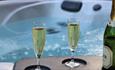 Champagne and hot tub