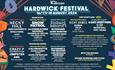 Hardwick Festival poster showing dates and acts performing at festival.