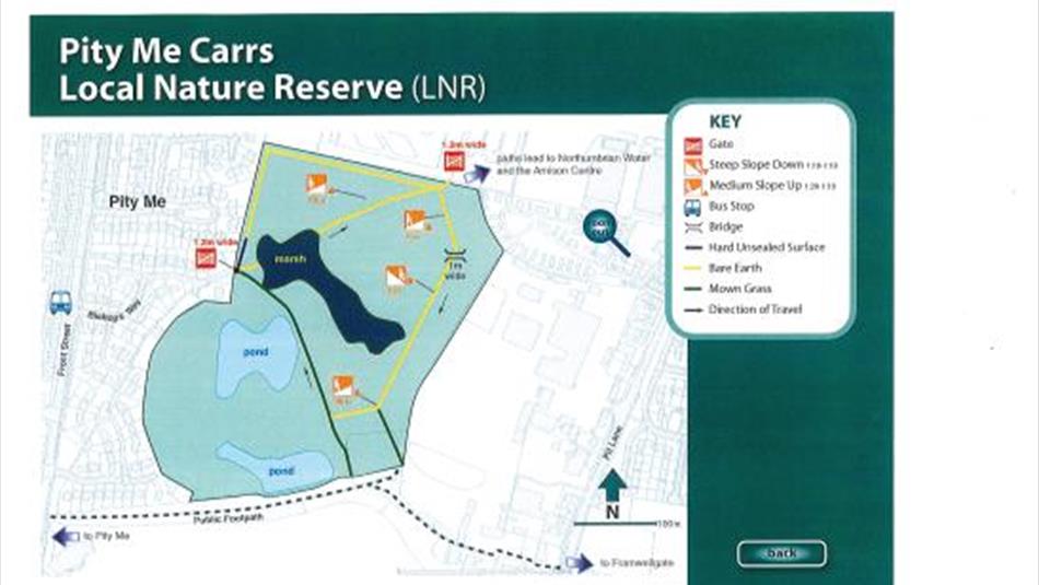 Pity Me Carrs Local Nature Reserve Walk Map