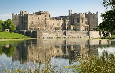 Raby Castle grounds with stunning lake