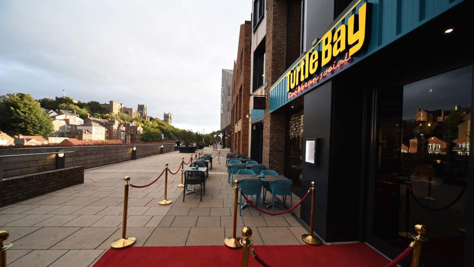 External view of Turtle Bay looking toward Durham Cathedral and Castle World Heritage Site