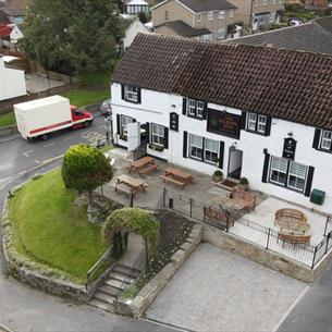 The Saxon Inn exterior image from overhead
