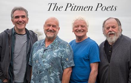 photo of 4 pitmen poets, four men.