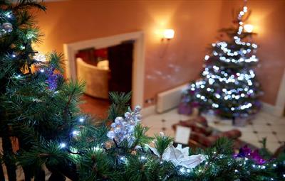 Image of Christmas decorations at Seaham Hall.