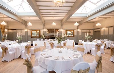 A room at The Morritt Hotel, Garage and Spa beautifully staged for a Silver Wedding Package.