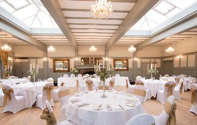 Image of a room beautifully presented for a Gold Package wedding at The Morritt Hotel, Garage and Spa.
