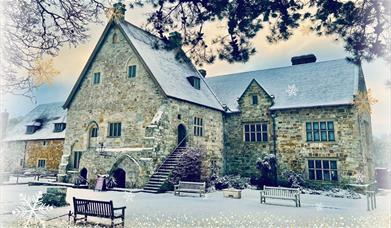 Michelham Priory with snow