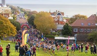 Runners at the Beachy Head Marathon