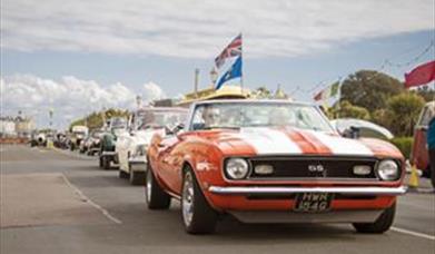 Parade of cars at Eastbourne Magnificent Motors event