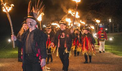 Wassail procession through Michelham Priory