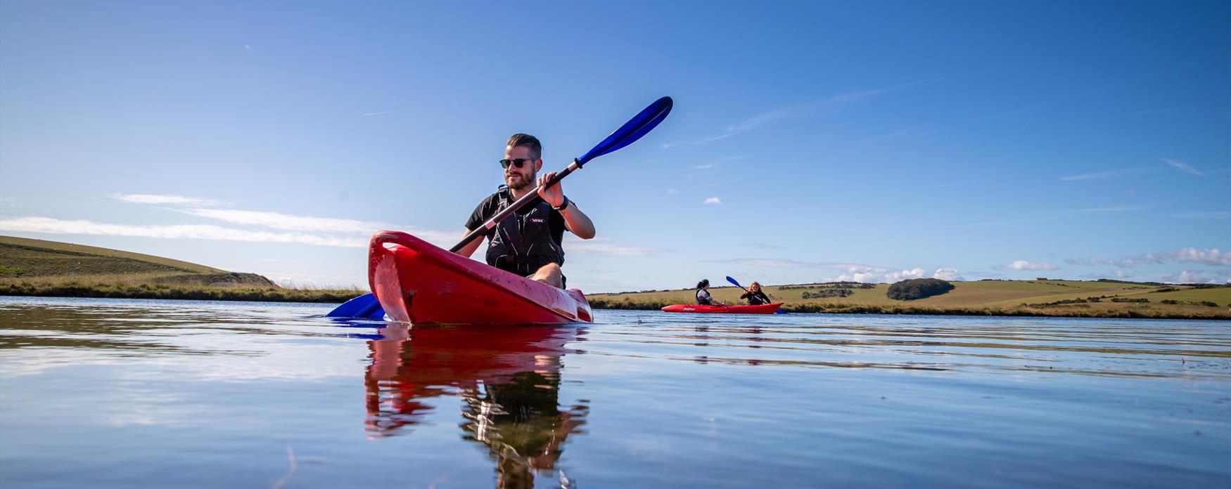 Kayak sur la riviere Cuckmere près d’Eastbourne