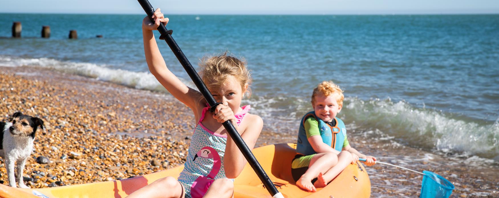 Kayak à la plage d’Eastbourne