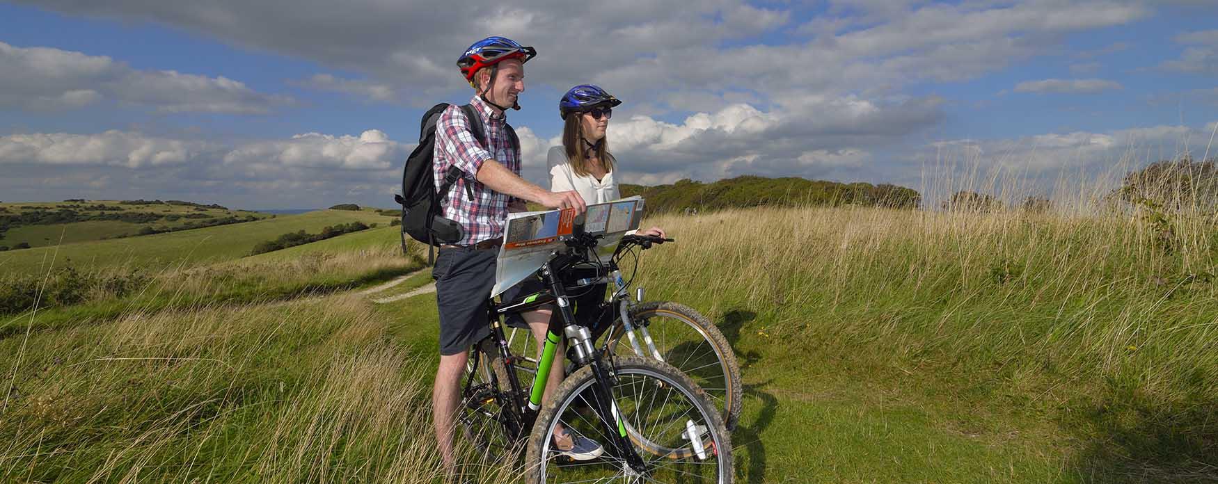 Vélo dans les South Downs près d’Eastbourne