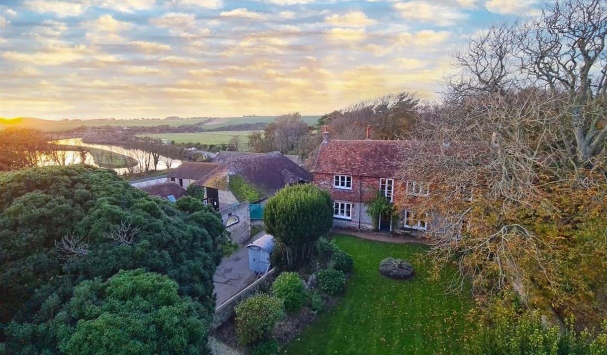 Birdseye view of Saltmarsh Farmhouse