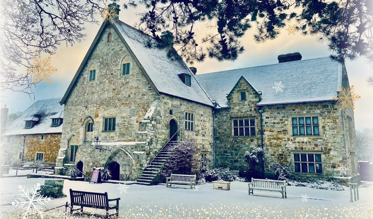 Michelham Priory with snow