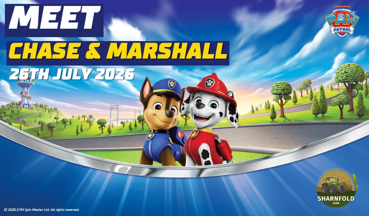 Meet PAW Patrol's Chase & Marshall at Sharnfold Farm