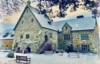 Michelham Priory with snow