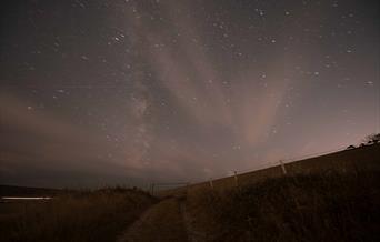Downland track in night time